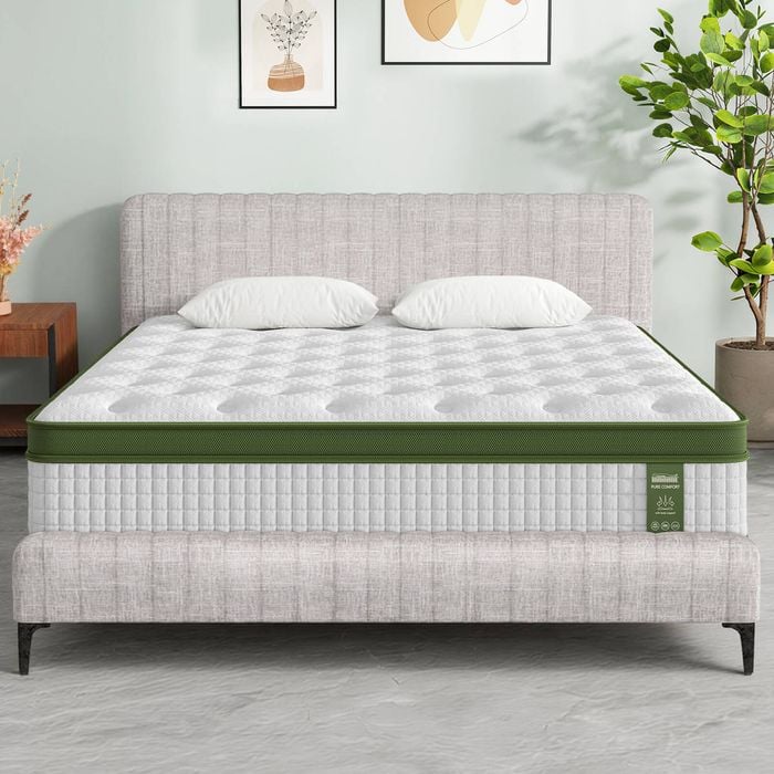 Artiss BedStory King Bed Frame with 34cm Mattress Set