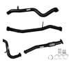 Ignite Exhausts Turbo Back For Nissan Gu Patrol 3l Leaf Spring Ute 3" No Cat With Pipe Black Aluminised Steel
