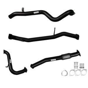 Ignite Exhausts Turbo Back For Nissan Gu Patrol 3l Leaf Spring Ute 3" No Cat With Pipe Black Aluminised Steel