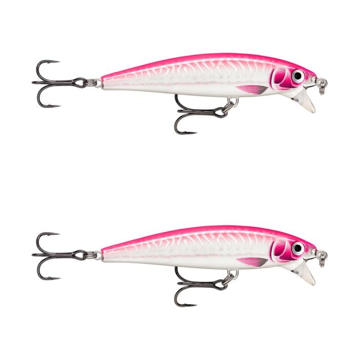 2x Rapala 10cm X Rap Magnum Cast Hard Body Casting Fishing Lures - Hot Pink UV