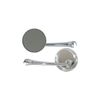 Chrome 3" Round Peep Mirror with Anti-Glare Glass, Universal Door Mount, Pair