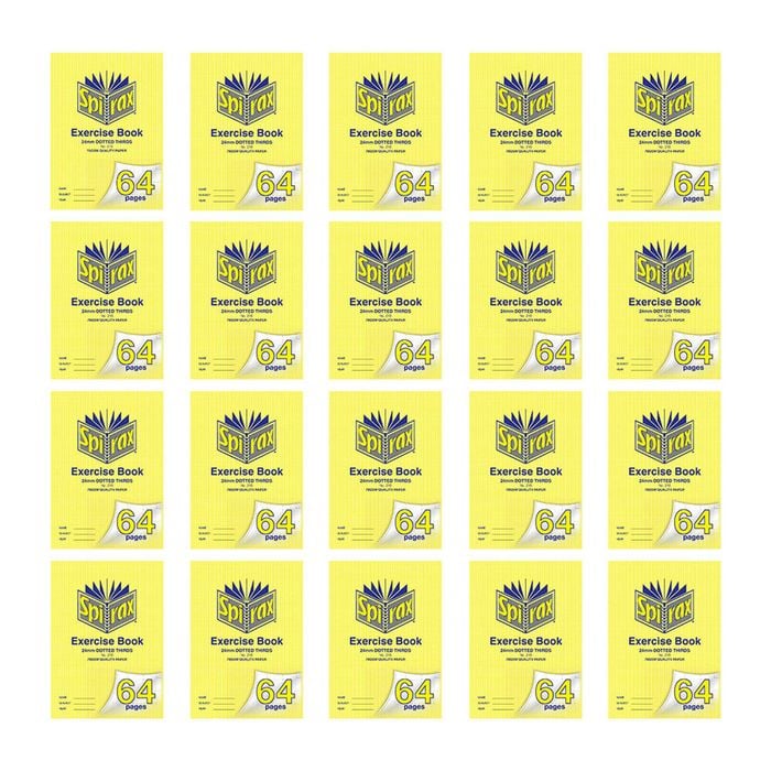 20x Spirax 216 Exercise Book A4 24mm Dotted 64 Pages School Notebookyellow