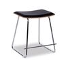 Hudson Low Stool - Chrome - Black Pad
