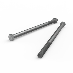 ZENITH M16 x 300mm Hot Dip Galvanised Hex Head Bolts and Nuts - Each