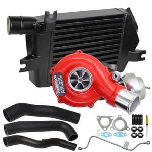GEN1 High Flow Turbo Charger With 60mm Intercooler & Hoses And Genuine Oil Feed Pipe For Mitsubishi Challenger 4D56 2.5L VT16