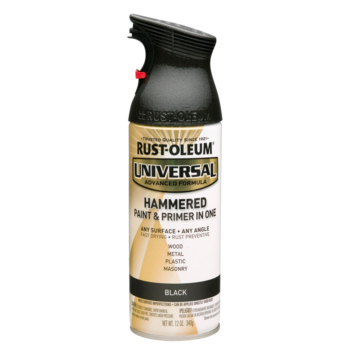 Rust-Oleum 340g Black Universal Hammered Spray Paint And Primer