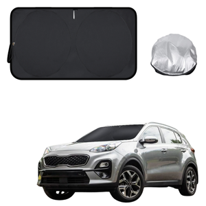 Front Windscreen Sun Shade for Kia Sportage 2016 - 2021 (QL) - Standard 150 x 85 cm - Black