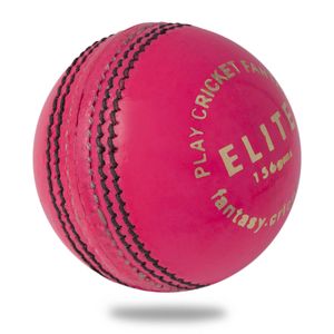 Cricnix Cricket Ball Elite Pink Leather (6-Pack) 156g for T20 or Night Match