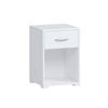 Practa Bedside Table Bundle - 1 Drawer - White