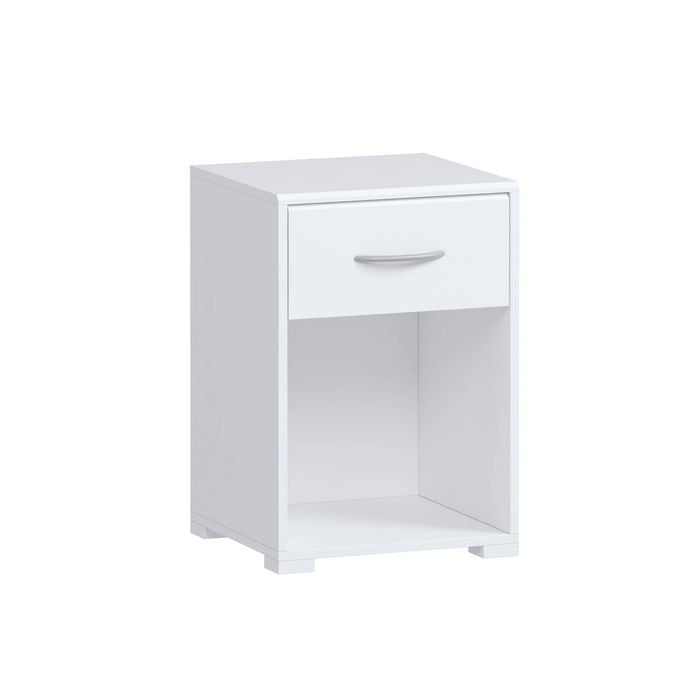 Practa Bedside Table Bundle - 1 Drawer - White