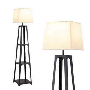 Artiss Floor Lamp 3 Tier Shelf Storage LED Light Vintage White