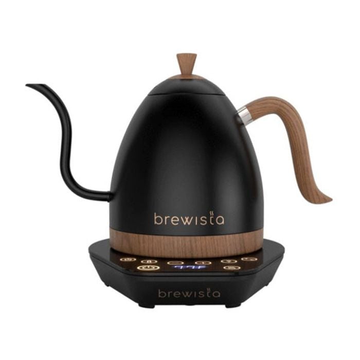 Brewista Artisan Gooseneck Variable Kettle - Black with Wood