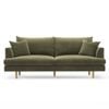 Byron 3 Seater Wattle Green Feather Filled Fabric Sofa