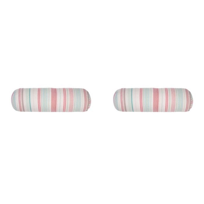 2PK Linen House 18x60cm Cotton Otillo Watermelon Bolster Pink