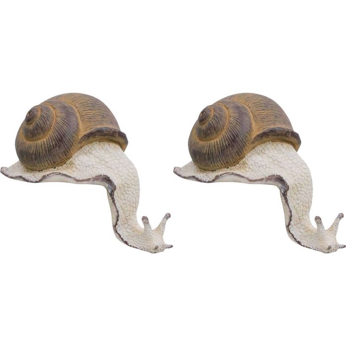 2x LVD Ledge Snail Resin Figurine Display Ornament Garden Home Decor 16cm Large