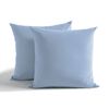 Dreamaker 250TC Cotton & Recycled Polyester Blend European Pillowcase Twin Pack Pale Blue