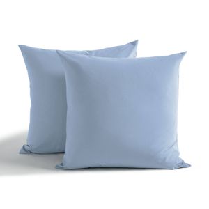 Dreamaker 250TC Cotton & Recycled Polyester Blend European Pillowcase Twin Pack Pale Blue