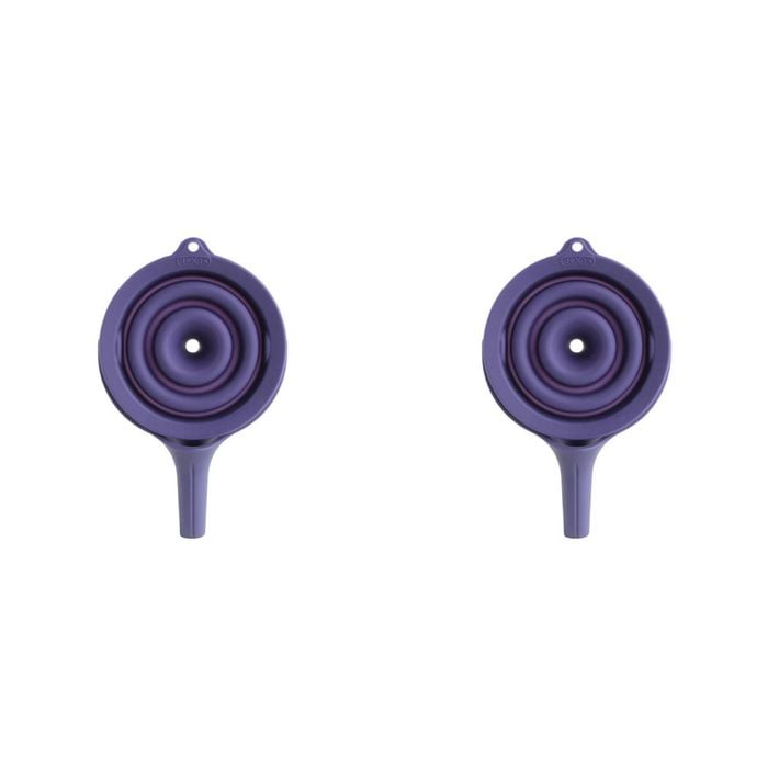 2PK Dexas 11.5cm Silicone Pop Funnel Kitchen Utensil - Purple