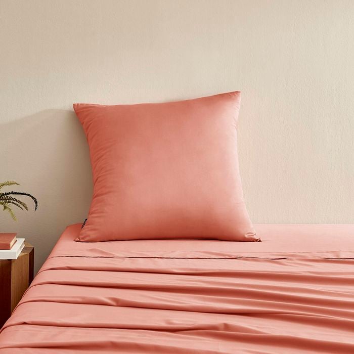 Serene 400tc Bamboo Cotton Sateen Euro Pillowcase Clay