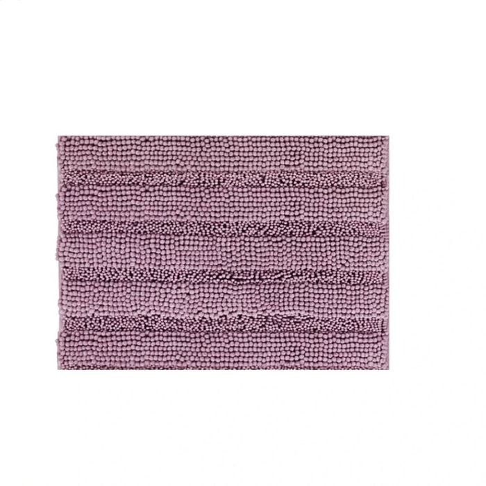 Chenille Bath Mat Runner Non Slip Thick Soft Stripe Design 50 X 81cm