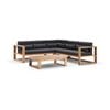 Santorini Package A Outdoor Aluminium Corner Modular Lounge In Teak Look Finish