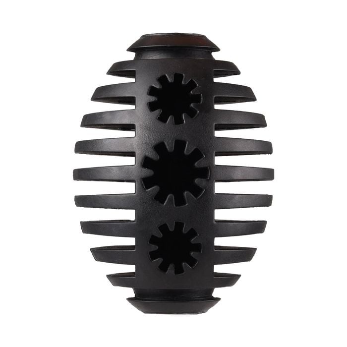 Gladiator 12cm Black Rubber Rugby Dog Toy