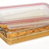 Glass Lock Rectangle 2200ml Oven Safe Red