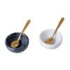 Davis & Waddell Nuvolo Marble Set Of 4 Pinch Pot & Spoons