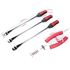 Tyre Lever Set – Heavy-duty Kit With Spoons, Rim Protectors, And Valve Tool