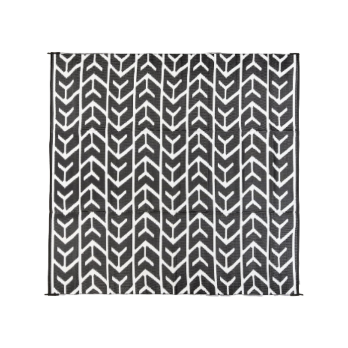 Outdoor Rug / Camping Mat - Arrows Black And White