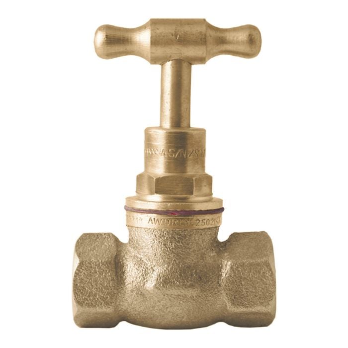 Kinetic 15mm Brass Female T-Head Stop Cock