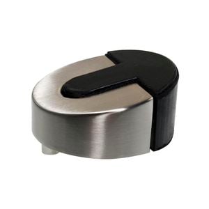 Adoored 45mm Satin Chrome Short Half Rubber Door Stop