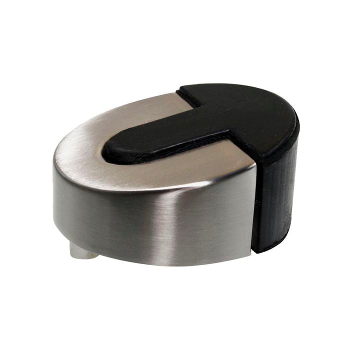 Adoored 45mm Satin Chrome Short Half Rubber Door Stop