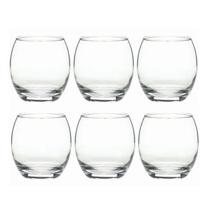 6pc Artcraft Payton Durable Glass Tumbler Party Beverage Drinkware 405ml Clear