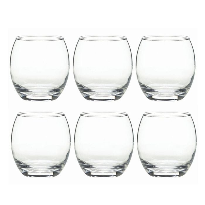 6pc Artcraft Payton Durable Glass Tumbler Party Beverage Drinkware 405ml Clear