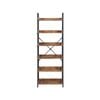 HOMFURN 6 Tier Industrial Bookshelf and Bookcase with 4 Hooks