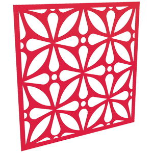 ProtectorAl 300-1200w x 300-1200h Light Red/Gloss White Morrocco Unframed Composite Deco Panel