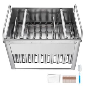 VEVOR Commercial Popsicle Moulds Silver Round-Head with Double Slot Stainless Steel