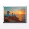 Buildings, Rocky Shore, Sky  Print 100% Australian Made 90x60cm  (Poster)