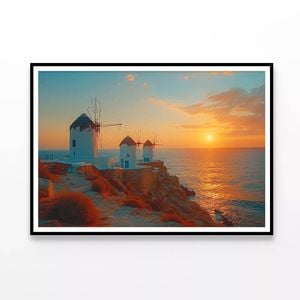 Buildings, Rocky Shore, Sky  Print 100% Australian Made 90x60cm  (Poster)