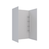 Stein 750 x 900 x 2000mm White 3-Sided Corner Mould Wall Shower Liner 