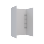 Stein 750 x 900 x 2000mm White 3-Sided Corner Mould Wall Shower Liner 