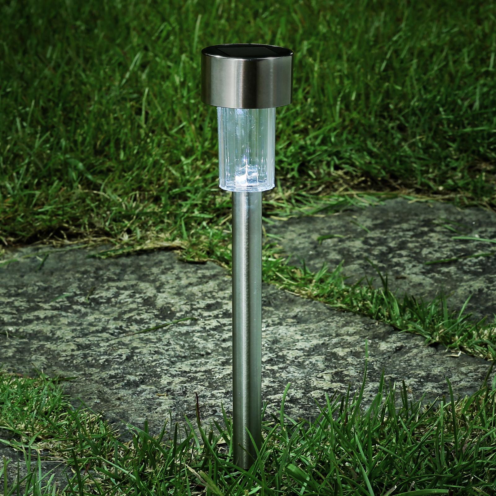Click 25cm Stainless Steel Solar LED Pathway Light Bunnings New Zealand