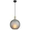 Telbix Patino Modern Pendant Hanging Lamp Light Glass Metal Smoke Matte