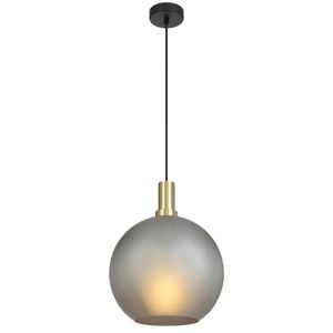 Telbix Patino Modern Pendant Hanging Lamp Light Glass Metal Smoke Matte