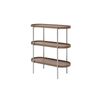Seek and Ramble Cleo 3 Tier 90cm x 98cm Bookshelf Walnut & Brushed Stainless Steel