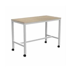 Olg Axis Bar Leaner White Frame New Oak Ravine Top L1800mm X W750mm
