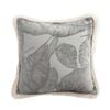 SOGA 45cm Wabi-sabi Raised Embroidery Leaf Throw Pillow