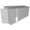 Build-A-Shed 1.2 x 4.5 x 2.0m Tunnel Shed Tunnel Hinged Door with 1 Sliding Side Door - Zinc