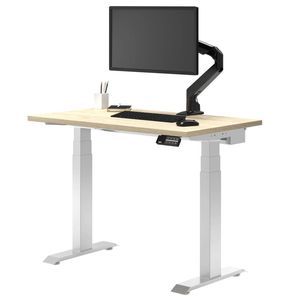 Desky Dual Mini Sit Stand Desk White Frame 80cm